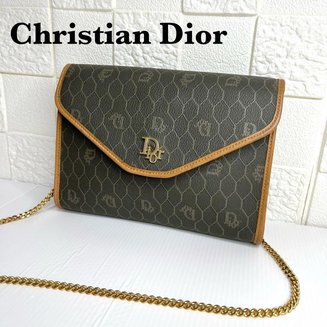 Haut chaîne Dior épaule motif nid d'abeille doré