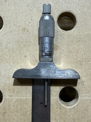 Craftsman Depth Micrometer with 1, 2 and 3 inch Gauges Vintage Made In USA