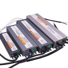Slim LED Driver Power Supply Transformer DC 12V 24V 60W-600W IP67 Waterproof DIY