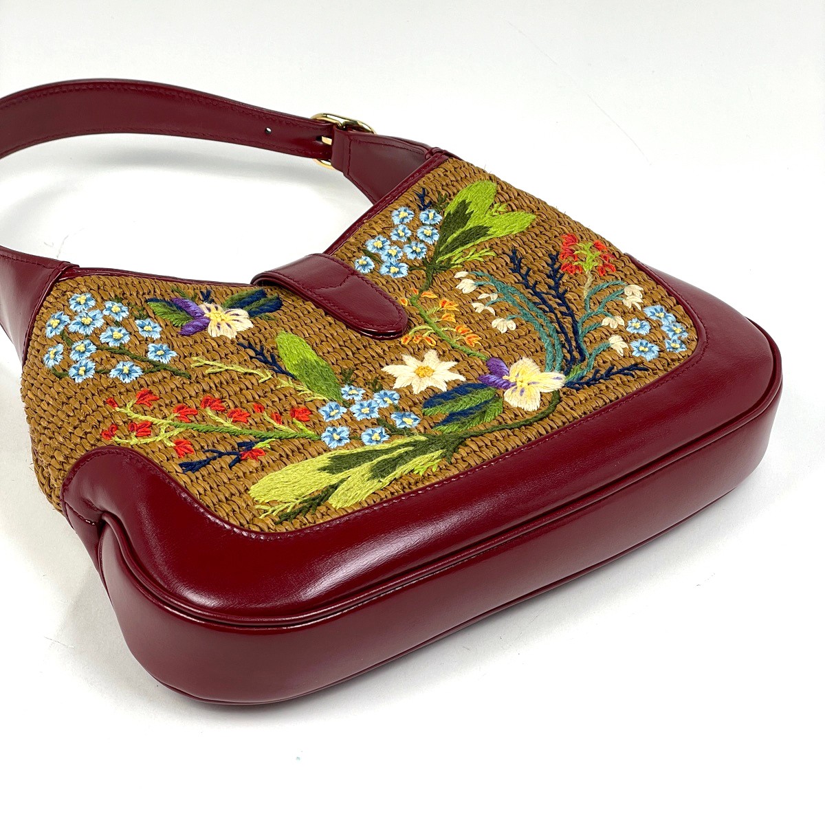 GUCCI Jackie 1961 Handbag 2-Way Shoulder Bag with Floral