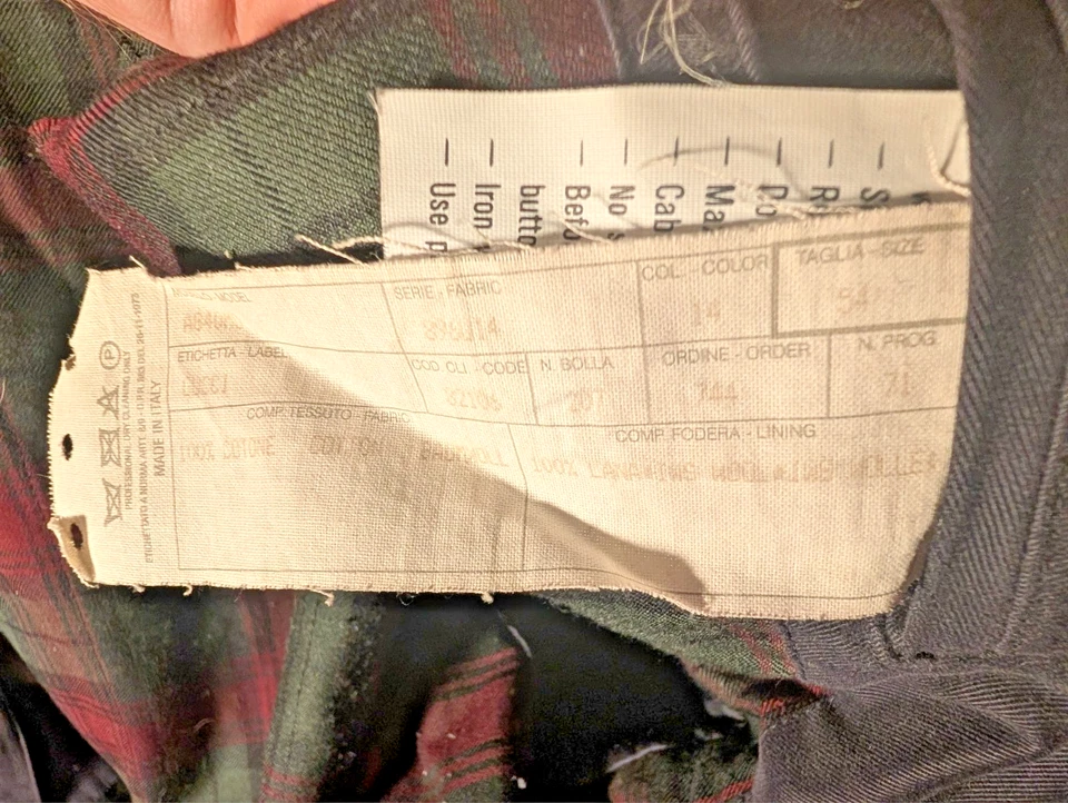 Abrigo Chaqueta de Campo GUCCI De Colección Cuello de Cuero Marrón Forrado a Cuadros Italia - Talla 54 Foto 4 de 4