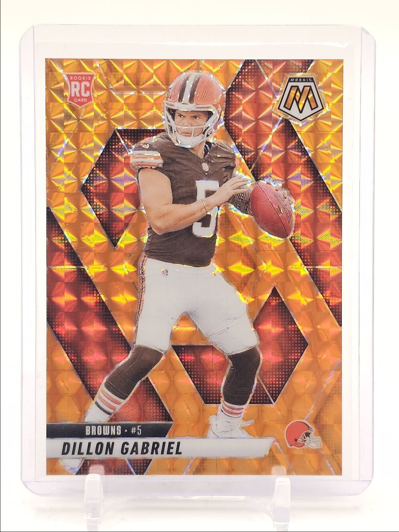 DILLON GABRIEL 2025 MOSAIC ROOKIE ORANGE MOSAIC PRIZM #332 RC /199 Q4561