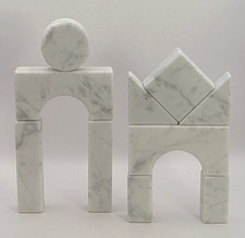 BLOC Apartamento Magazine White Carrara Marble Blocs Building Blocks Sculpture