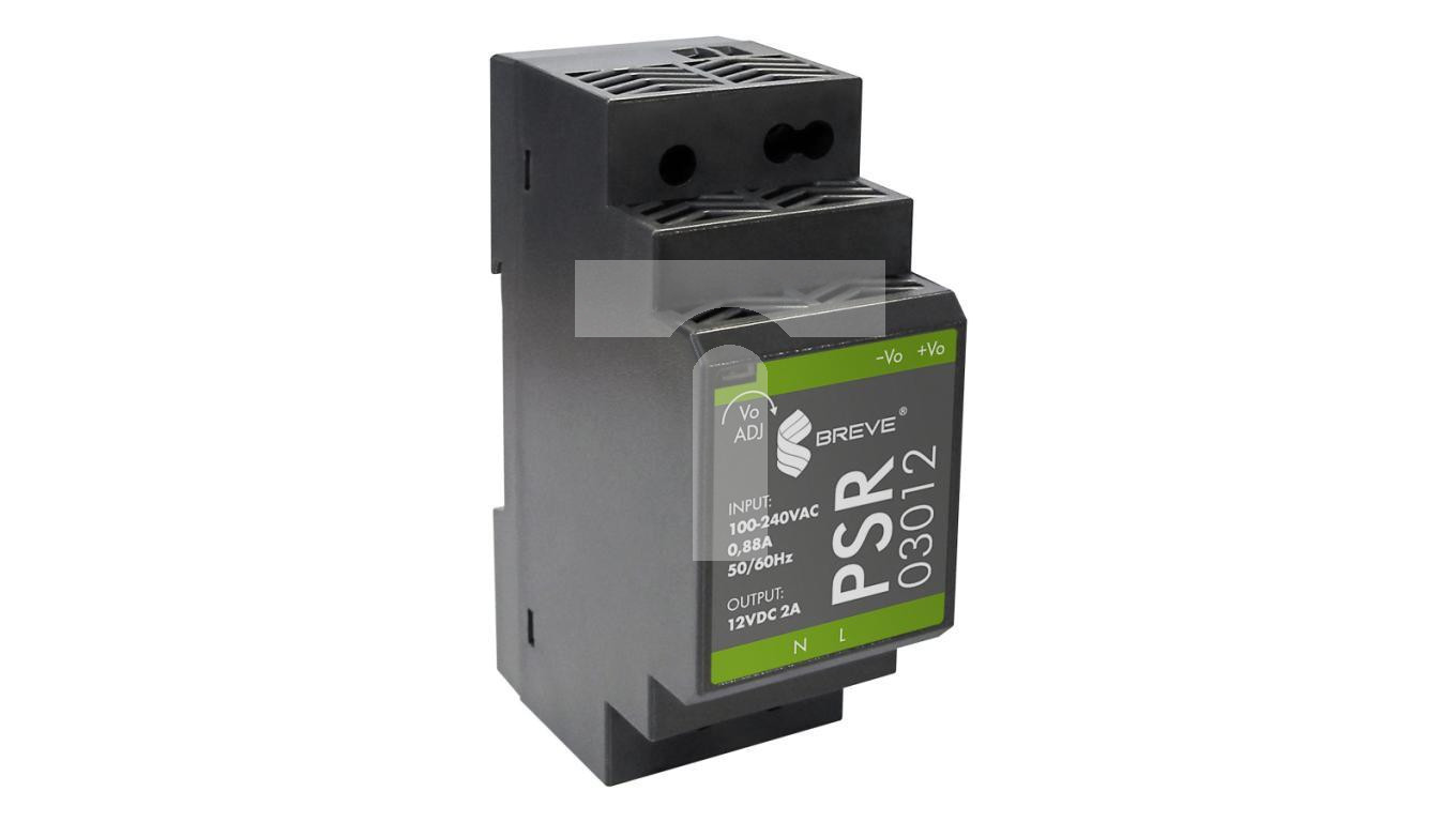 Switching power supply PSR 03012 230/12VDC 2A per DIN rail, Uzas: 85-264V /T2UK