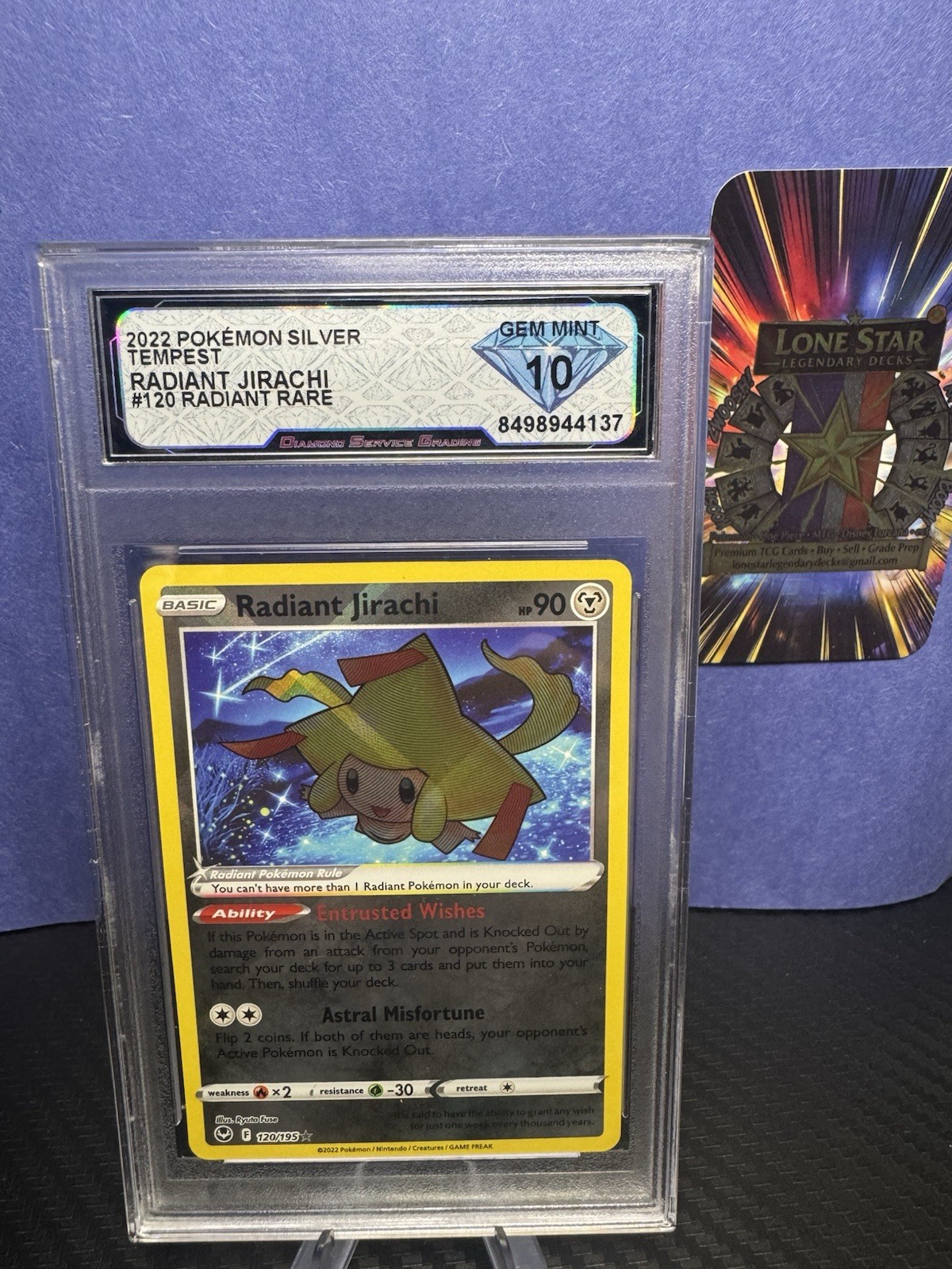2022 POKEMON SWORD & SHIELD SILVER TEMPEST #120 RADIANT JIRACHI *DSG Gem Mint 10