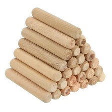  10 xmm Wood Dowel Pins Pack Fluted Wooden Dowel Pin Beveled 3/8" x 2-3/8" 60