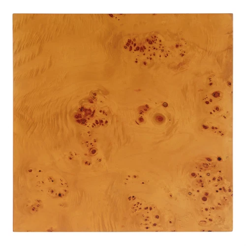 Corsica 20 in. W Square Wood and Acrylic Side Table - Brown/Clear - Picture 6 of 7