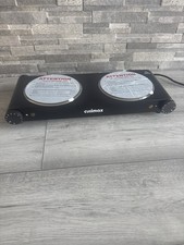 Electric Hob, CUSIMAX Double Hot Plate for Cooking, Electric Ceramic Hot Plate 