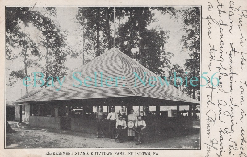 Kutztown PA - REFRESHMENT STAND IN KUTZTOWN AMUSEMENT PARK - Postcard