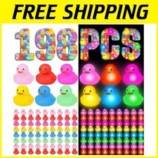 48 Pcs LED Rubber Duck Set - Colorful Party Favors