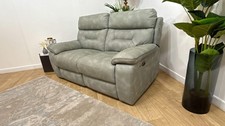 DFS Foster 2 Seater Fabric Power Recliner in Frost