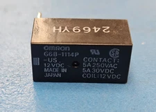 (2PCS) G6B-1114P-US-DC12 Electromechanical Relay SPST-NO 5A 12VDC 720Ohm