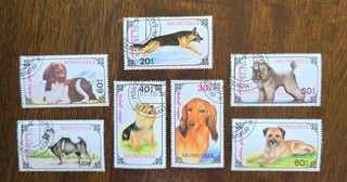 MONGOLIA DOG STAMPS NH 1991.