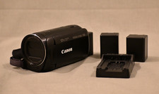 Canon Vixia HF R800 Black Digital Camera Camcorder 57x Zoom with 3 batteries