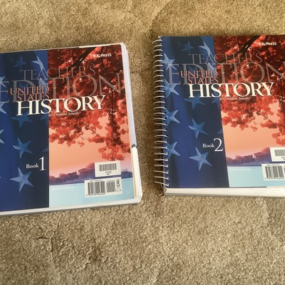 United States History Teachers Edition Book 1&2 BJU Press 3rd Edition