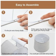 V1-2-Pack American Style Small-Hole Horn Lamp Shade For Table/Floor Lamps 8