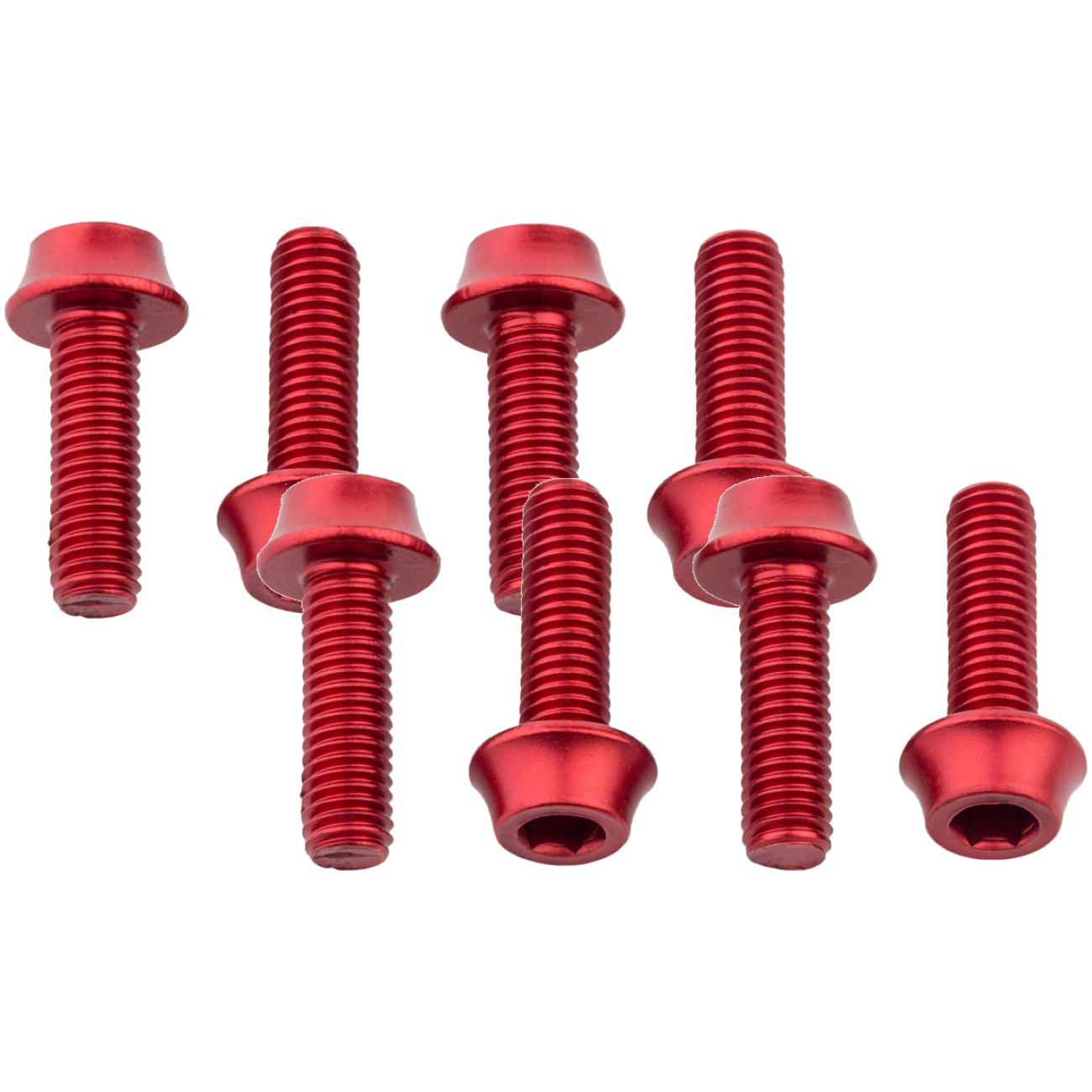Упаковка из 2 болтов для крепления бутылки с водой Волчий зуб, M5x15 мм, 4 штуки, Алюминий, Красный