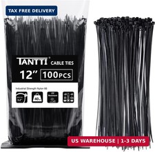 Zip Ties 12 inch, Black Zip Ties 100 pack, 40lb, Cable Ties, Self-locking Wire t