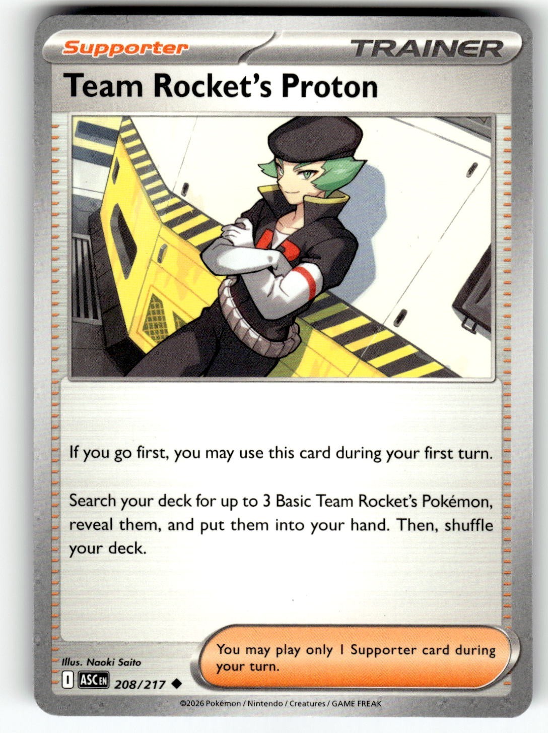 Pokemon ME: Ascended Heroes Card 208/217 Team Rocket's Proton