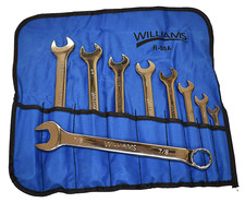 Williams 12pt Offset Combination Wrench Set 9pc 38 - 78 Chrome Pouch New