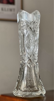 Kleine Antike Alte Kristall Vase, Saint Louis? Baccarat? um 1900er Frankreich