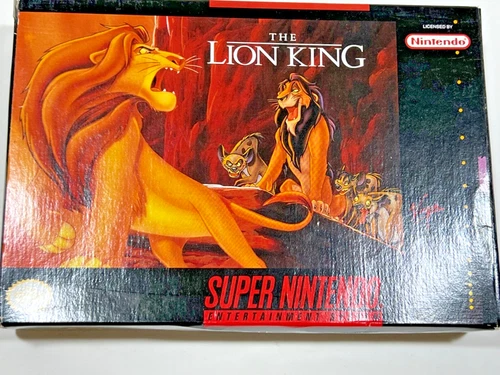 Lion King Super Nintendo SNES Cartridge in Box