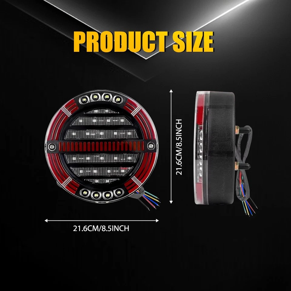 Luz de circulación diurna de 5,5 pulgadas 2 piezas Luz de freno para remolque de camión Foto 2 de 4