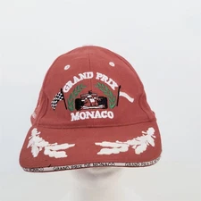 Grand Prix Monaco Monte-Carlo Red Cap Hat Embroidered Strapback 59cm