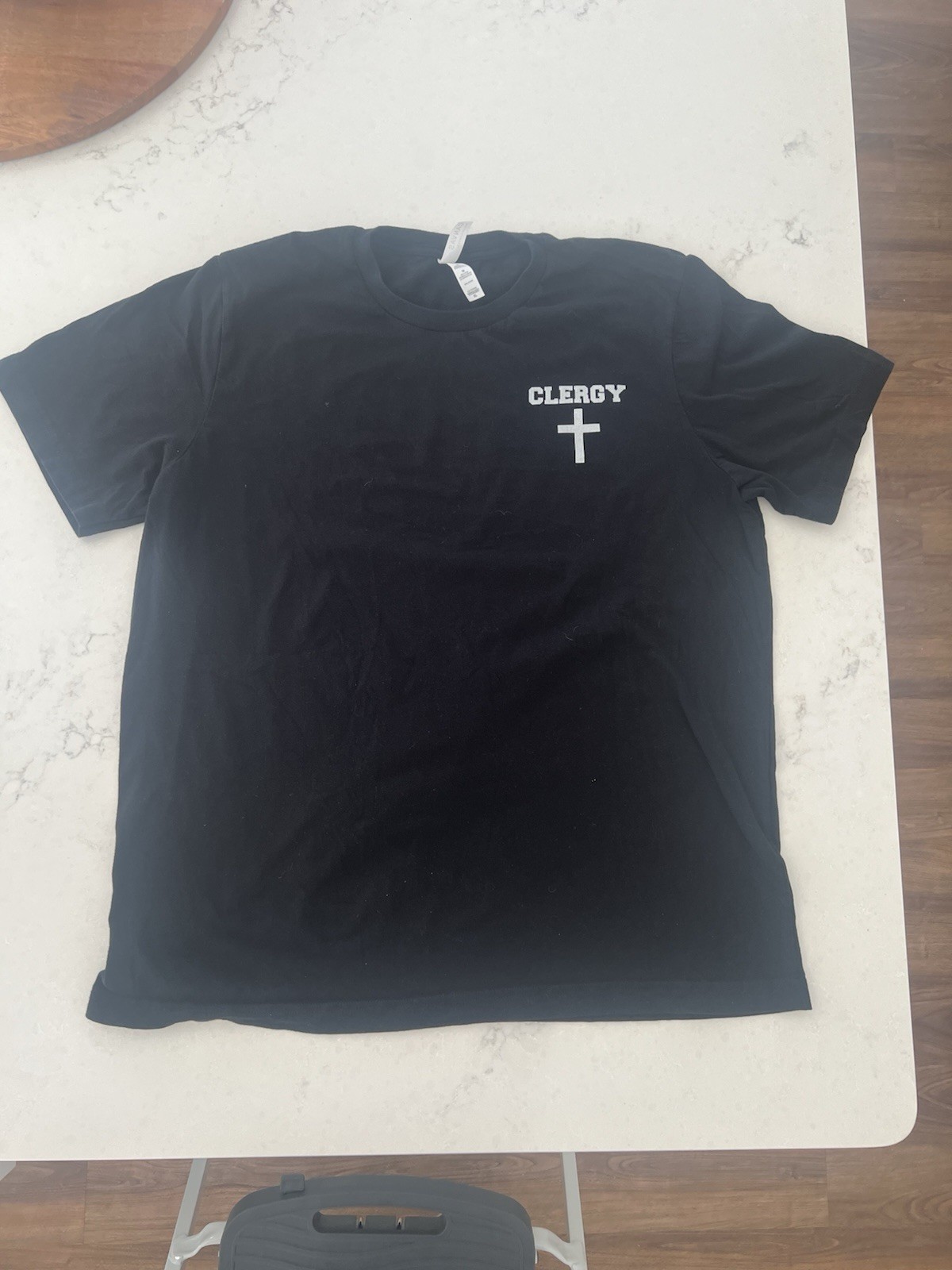 CLERGY CROSS Canvas Bella+Canvas Clergy Cross Black Cotton Men's T-Shirt XL