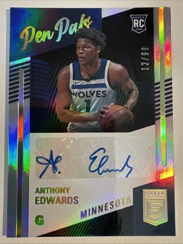 2020-21 Panini Donruss Elite Anthony Edwards Pen Pals Rookie Auto Autograph #/99