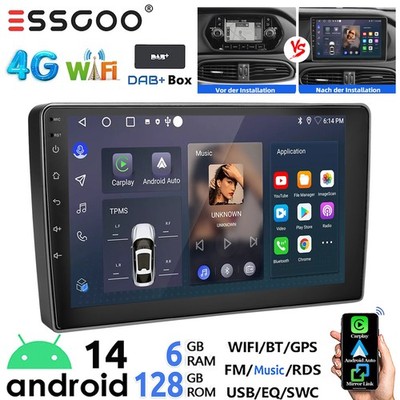 DAB+ 6+128G Apple Carplay Autoradio Android 14 Für Fiat Tipo Egea 2015-21 GPS 4G