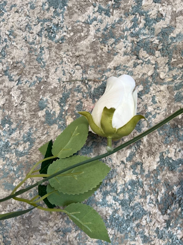 Guirnalda Rosa Blanca 3 Piezas 24 Pies Total Flor Artificial Decoración  Foto 4 de 4