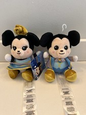 Disney Parks Wishables 50th Anniversary Series Mickey  Minnie 5" Plush Set