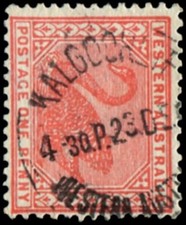 Western Australia 1909 1d Carmine CDS Kalgoorlie PMK