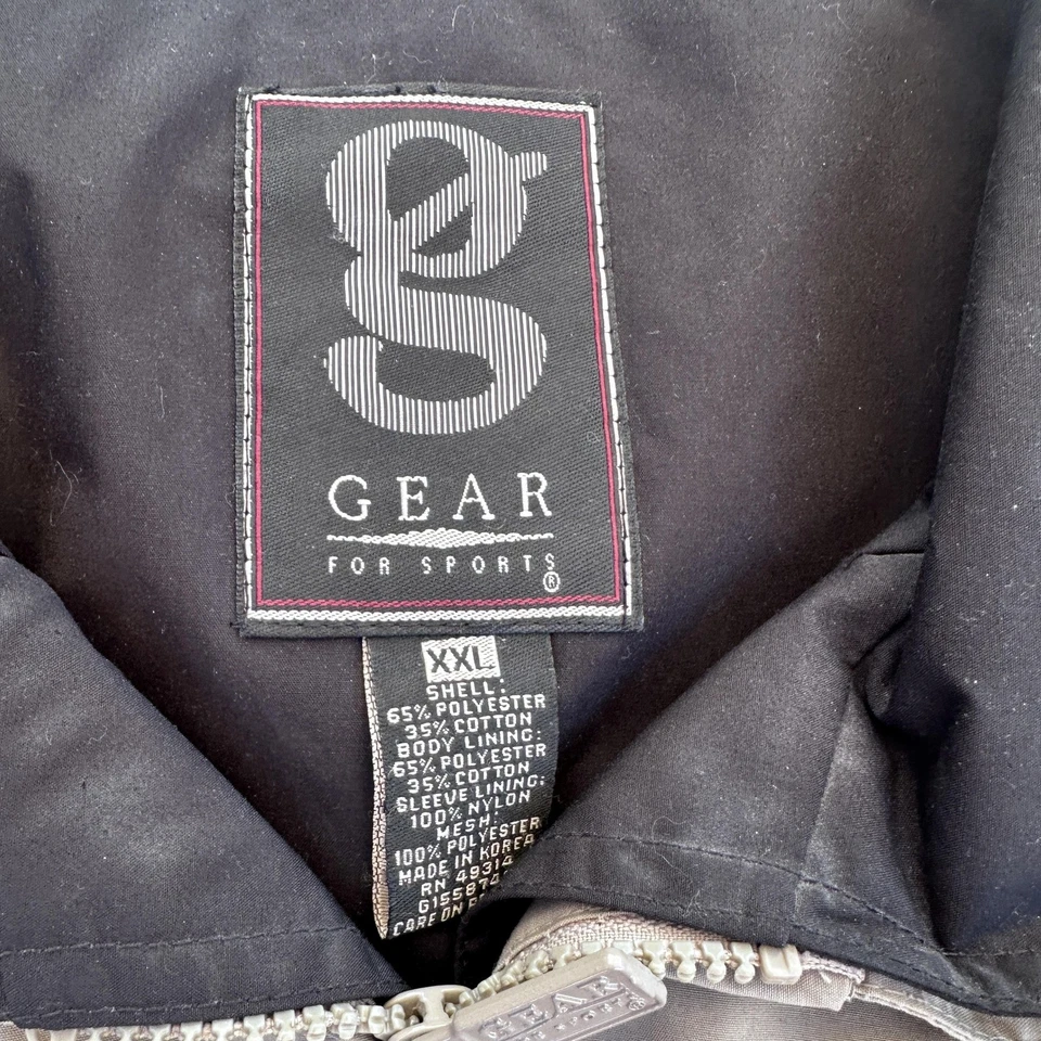 Chaqueta cortavientos de golf negra tostada 2XL de colección Gear for Sports bombardero años 90 Foto 3 de 4