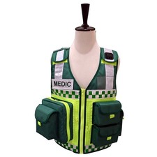 Hi-Viz Green Medic Paramedic Ambulance Response equipment vest
