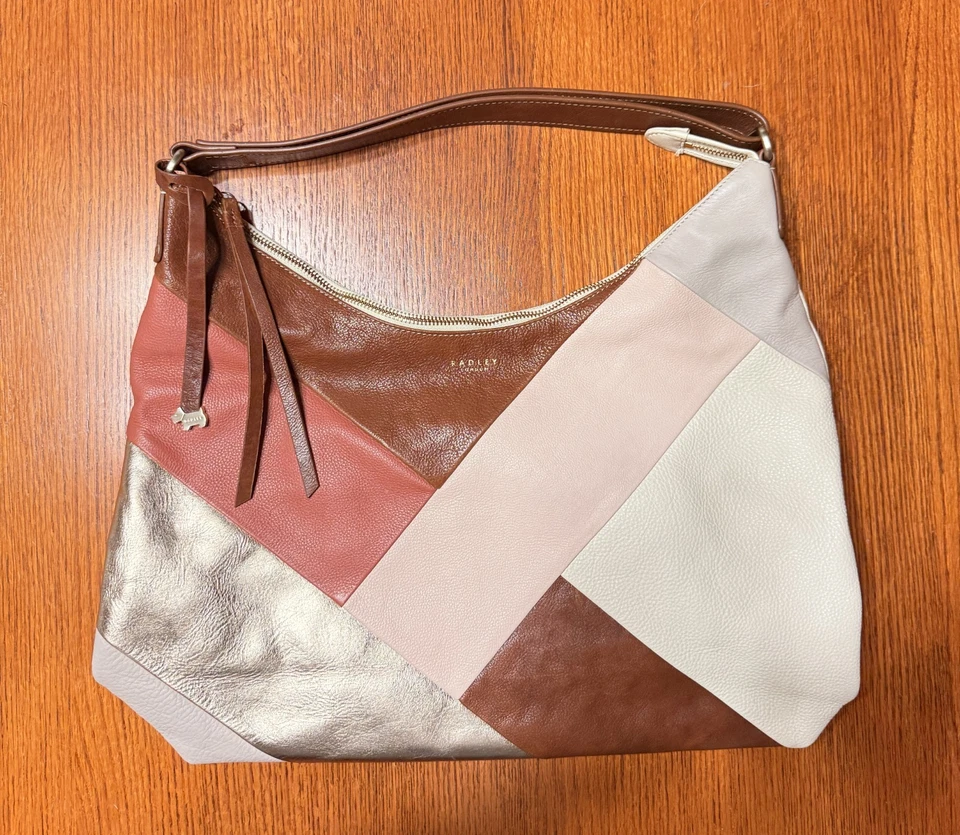 Bolso HoBo Radley London Grande de Cuero Oxleas Cremallera Superior, Bloque de Color, Retazos Foto 2 de 4