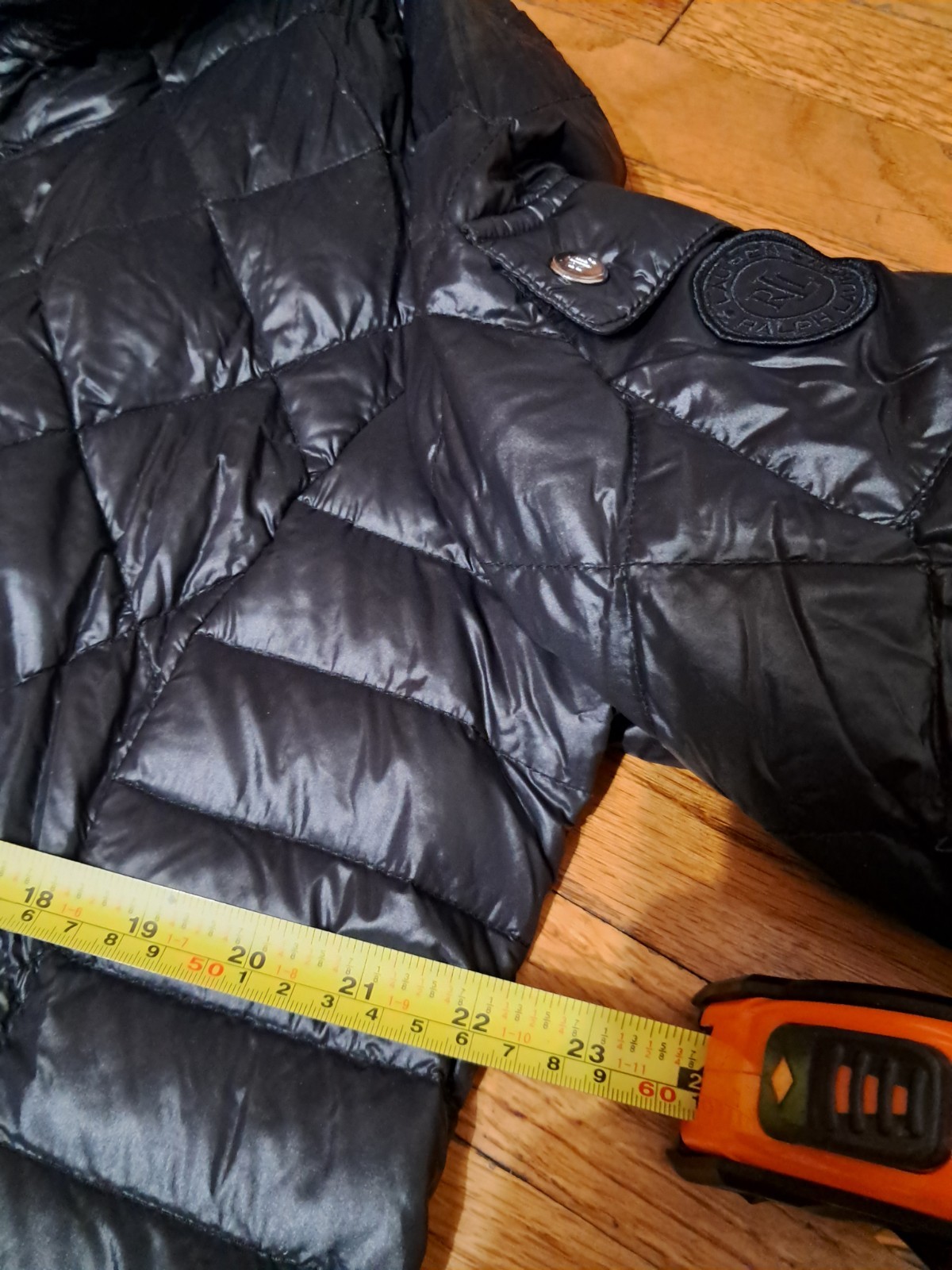 LAUREN RALPH LAUREN Women Coat Maxi Long Puffer Quilted Down Jacket Black XL Nic image 6