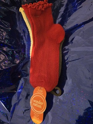 ANKLE SOCKS SHOE SIZE MEDIUM 10 1/2- 4.LITTLE GIRLS.  3 IN A PACK. $6 EACH PACK