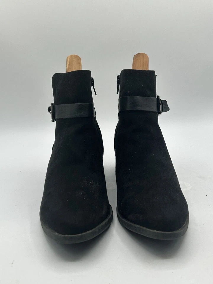 Botas - Botines Dexter Cadence Gamuza Para Mujer Talla 9.5 Triple Negro Cremallera Lateral Foto 2 de 4