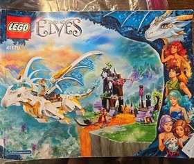 LEGO Elves 41179 Queen Dragon Figure White/Gold w/ Blue Pattern Wings, manual