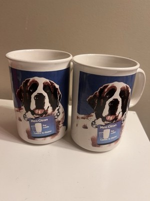 Vintage Neo Citran Mugs St.Bernard Hard To Find Excellent Condition