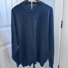 EUC David Taylor MENS SZ XL Knit Sweater EUC Navy Blue 100% Acrylic MADE IN USA