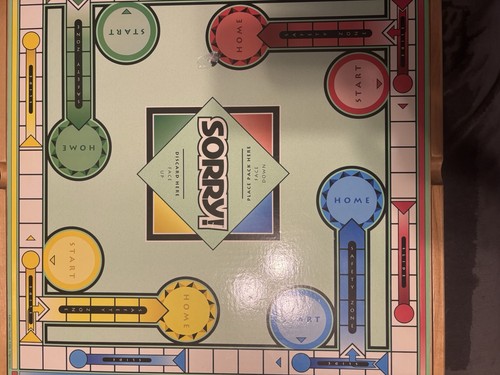 PARKER BROTHERS Monopoly Sorry Plus 6 Classic Games Solid Wood Cabinet COMPLETE - Picture 9 of 10