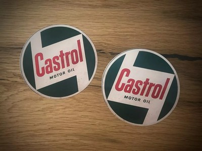 2x Castrol Aufkleber Vintage Retro Look Old School Oldtimer Rallye Offroad #030