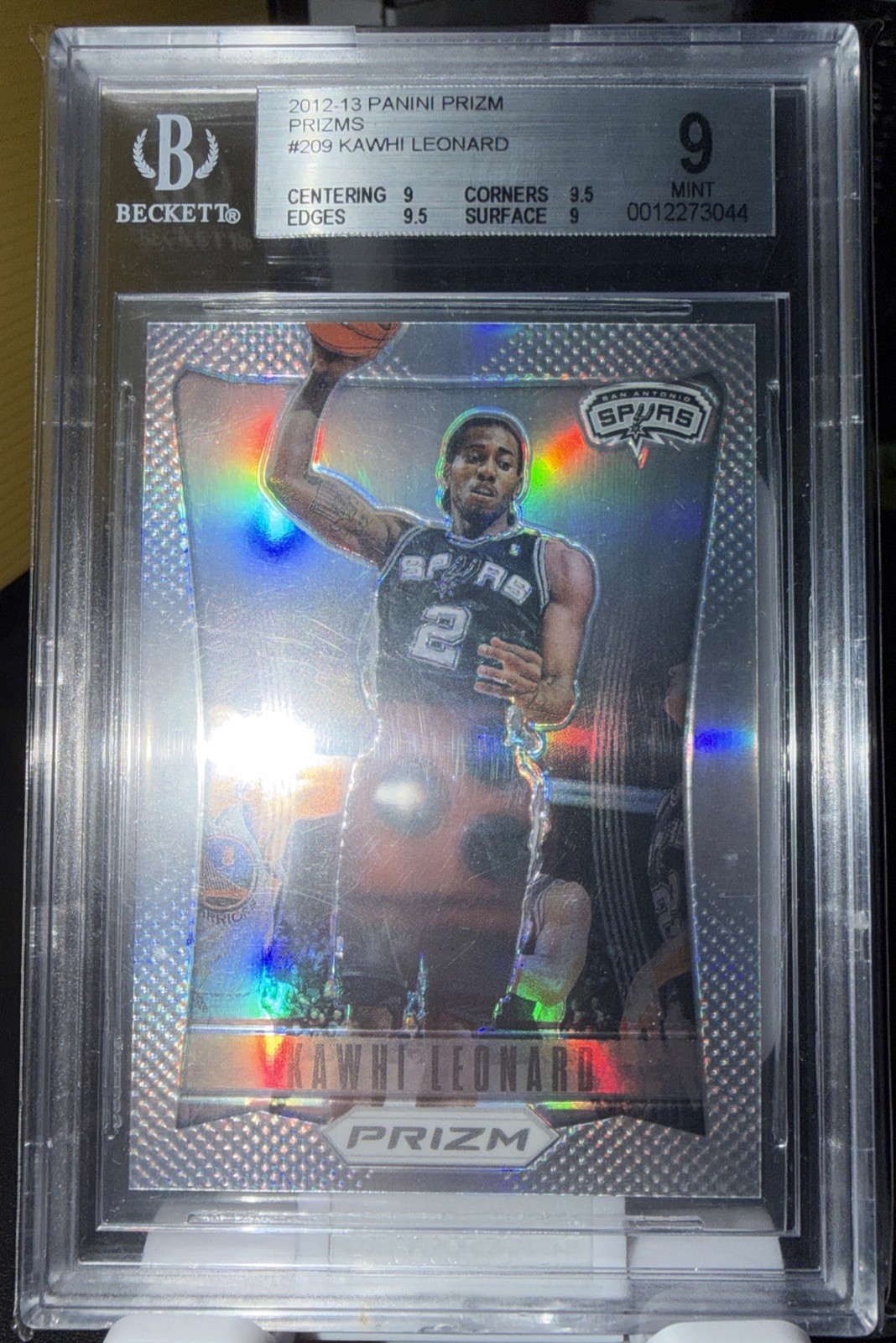 2012-13 Panini Prizm Silver Prizm Kawhi Leonard RC #209 BGS 9 MINT