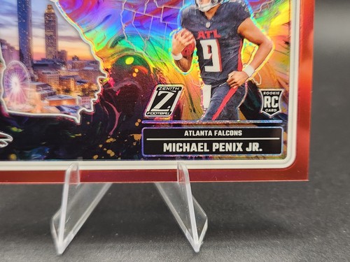 2024 Zenith Michael Penix Jr State Of The Art Red /49 RC Rookie #13 Falcons - Picture 7 of 11