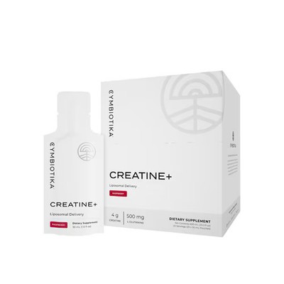 2 X Cymbiotika Liposomal Delivery Creatine+ Raspberry -- 20 Pouches