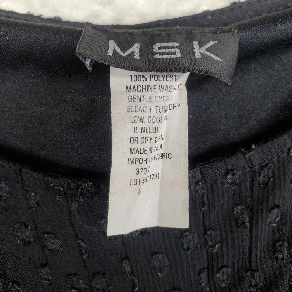 Vestido Babydoll Vintage MSK Para Mujer Talla 8 Negro Lolita Y2K Dollcore Gótico Kawaii Foto 4 de 4