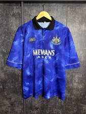 Vintage 1993 Newcastle Asics Away Soccer Football Jersey Blokecore Size L Rare